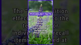 The quotserial position effectquot refers to the tendency for individuals to recall items… psychology [upl. by Siger265]