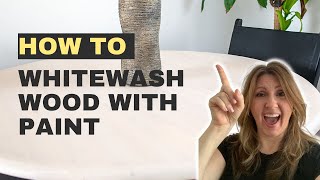 How To Whitewash Wood with Paint Dining Table Makeover [upl. by Tabbatha384]