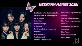 Lesserafim playlist 2023 new sakura yunjin LESSERAFIMofficial chaewon kazuha eunchae garam [upl. by Erised769]