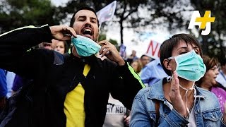 Protests In Mexico City Hamburg Madrid And Phnom Penh [upl. by Loni220]