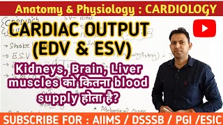 Cardiac Output in hindi  End diastolic volume amp End systolic volume  Stroke Volume  NORCET [upl. by Merri778]