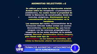 FARMACOS AGONISTA Y ANTAGONISTAS ALFA  ADRENÉRGICOS PROF DR RAFAEL ESTRADA [upl. by Maitilde]