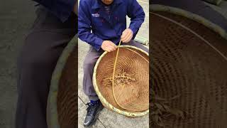 The process of weaving a bamboo basket [upl. by Ahseya]