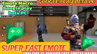 Google Play beta PC Macro Trick  free fire pc version fast emote macro freefirepcversion macroff [upl. by Airdnoed]