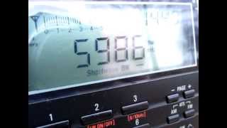 5985 Khz Radio Myanmar Yangon received on a Tecsun PL 660 in Germany [upl. by Volny]