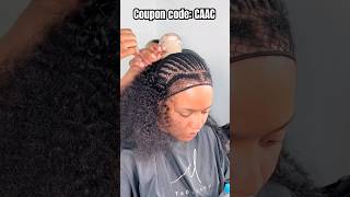 Flipped Over Sew In Tutorial🔥Front Leave Out w Raw Burmese Curly Hair Ftulahair sewing [upl. by Spoor]