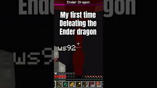 My first time defeating the ender dragon minecraft gaming goldenxgaming [upl. by Moriah]