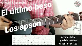 El ultimo beso Los Apson cover como tocar guitarra acordes y letra [upl. by Langer]