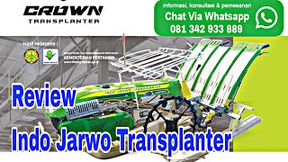 mesin tanam padi indo jarwo transplanter crown [upl. by Refanej]