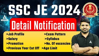 SSC JE 2024 Notification  SSC JE Exam Pattern Vacancy Job Salary Syllabus  Complete Details [upl. by Sharai]