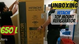 Unboxing Hitachi Top Mount Fridge 650 Litre  RV650PUK7K 650L [upl. by Elak544]