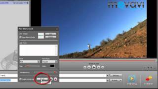 Converting a Video in Movavi Video Converter 11 Adding a Watermark [upl. by Schaper]