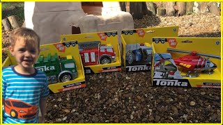 Tonka Trucks with lights and sound  Pretend Play  Toy Unboxing [upl. by Lenahc]