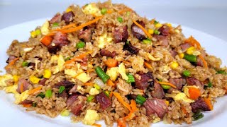 Roast porkchar siu pork fried rice  recipe better than takeout [upl. by Amaerd]