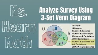 Survey Question with Venn Diagram of 3 Sets [upl. by Antrim]