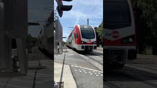 A Caltrain Stadler Kiss EMU flies out of Palo Alto [upl. by Marucci443]