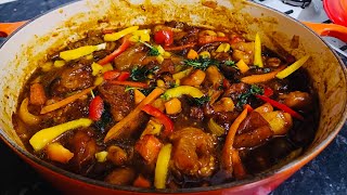 JAMAICAN JERK COW FOOT IN APRICOT SAUCE [upl. by Jevon649]