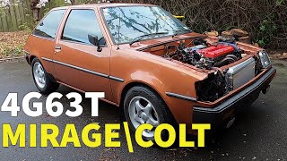 My First Car  1983 Mitsubishi Mirage \ Mitsubishi Colt 4G63T Engine Swap Sleeper Car [upl. by Garrison152]