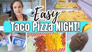 TACOS BUT MAKE IT PIZZA  EASY amp QUICK FAMILY DINNER  COOK WITH ME [upl. by Boleyn]