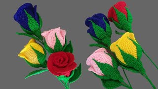 Crochet Rose part1 petal A [upl. by Neyr]