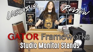 Gator Frameworks Studio Monitor Stands  UnboxingReview [upl. by Nishi]