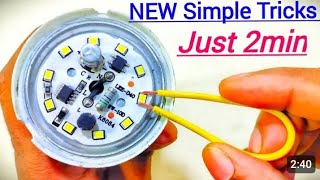 repairing।। How to make repair led at home।।💯 आप सीख जाएंगे।।led repair bulb [upl. by Ynohtn]