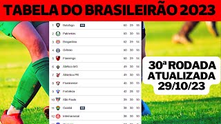 CLASSIFICAÃ‡ÃƒO DO BRASILEIRÃƒO 2023  TABELA DE CLASSIFICAÃ‡ÃƒO DO BRASILEIRÃƒO 2023 DE HOJE [upl. by Hsekin]