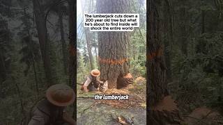 The lumberjack cuts down a 200 years old tree shocking truth treeexperts shortfeed shorts [upl. by Woodman15]