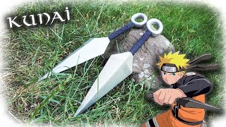 Making 2 Easy Aluminum Kunai Throwing Knifes Naruto [upl. by Caron]