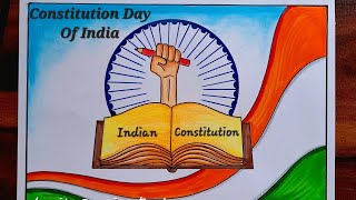 National Constitution Day Drawing 26th Nov  National Law Day  Samvidhan Diwas Poster drawing [upl. by Cassandra]