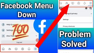 Facebook menu bar at bottom android  Facebook menu bar settings 2024  Facebook menu top problem [upl. by Ocicnarf102]