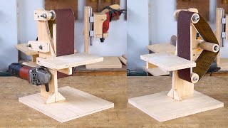 Amazing Woodworking Tips and Hacks Angle Grinder Belt Sander [upl. by Earehs]