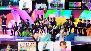 Idols reaction to bts 방탄소년단amp Jungkook win 6 awards collection VCR Full Ver at MMA 2023 [upl. by Ebneter607]