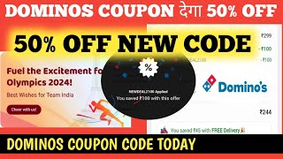 dominos coupon देगा 50 off  dominos coupon code today [upl. by Eirised370]