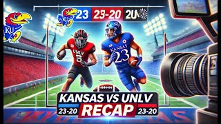 Kansas vs UNLV Epic Comeback LastMinute Touchdown Decides the Game  Full Recap amp Highlights [upl. by Germana514]