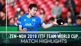 Koki Niwa vs Liam Pitchford  ZENNOH 2019 Team World Cup Highlights Group [upl. by Immot854]