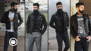 4 Ways to Rock a Leather Jacket  Carlos Costa [upl. by Adnalu]