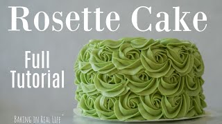 Rosette Cake  FULL tutorial [upl. by Ahseina]