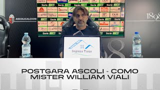 Mister William Viali  Postgara AscoliComo  Ascoli Calcio [upl. by Ecilegna577]