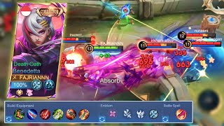 TOP GLOBAL BENEDETTA  CARA ROTASI BENEDETTA HYPER  BENEDETTA GAMEPLAY MOBILE LEGENDS [upl. by Nwahs]