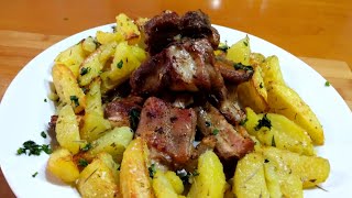 COSTINE DI MAIALE AL FORNO CON PATATE [upl. by Nilreb]