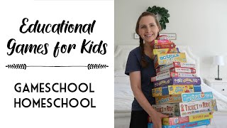 EDUCATIONAL BOARD GAMES FOR KIDS  GAMESCHOOLING [upl. by Allrud173]