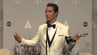 Matthew McConaughey is feeling quotAlright Alright Alrightquot after winning Oscar [upl. by Aderb]