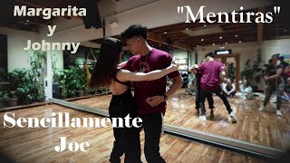 Margarita y Johnny Bachata  Mentiras  Sencillamente Joe  4k [upl. by Annairt]