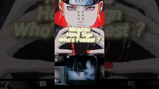 Ninjutsu Hand Sign Who is FASTEST anime naruto animeedit [upl. by Carrol]