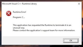 How To Fix Microsoft Visual C runtime library error in Windows 10 [upl. by Acul]