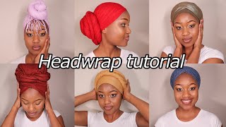 HEADWRAP TUTORIAL  8 quick and easy headwrap styles for any occasion [upl. by Hanah]