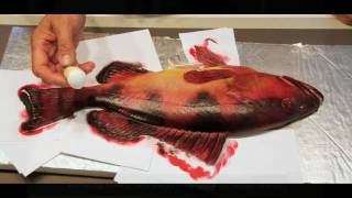 Gyotaku The Art of the Fish print [upl. by Ynnep]