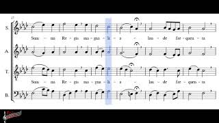 Choirchór  Gaude Mater  Bass  score [upl. by Sibell]