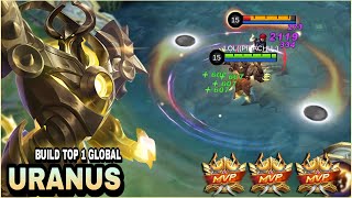 URANUS BEST BUILD 2022  INSANE HEAL  BUILD TOP 1 GLOBAL URANUS  MLBB [upl. by Jennica]